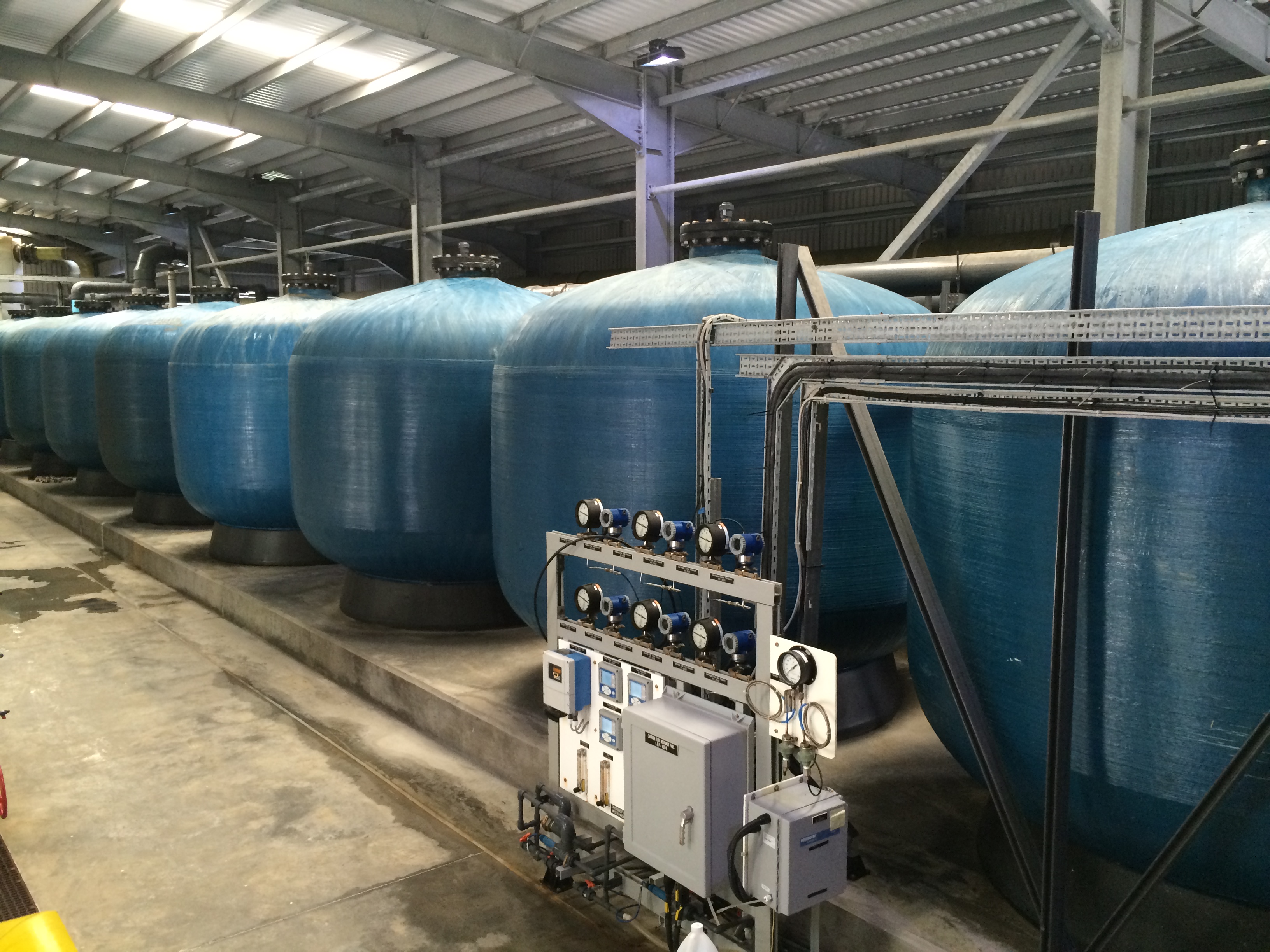Polishing Filter Area of Treatment Plant