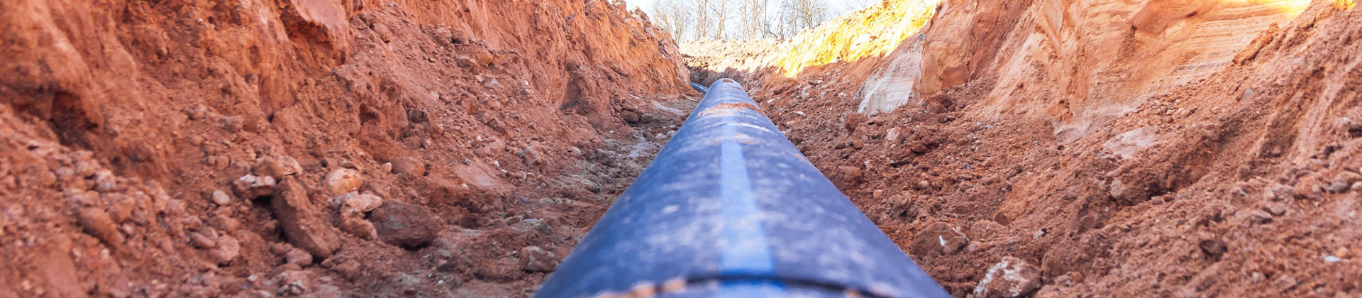 Water Pipe in Trench