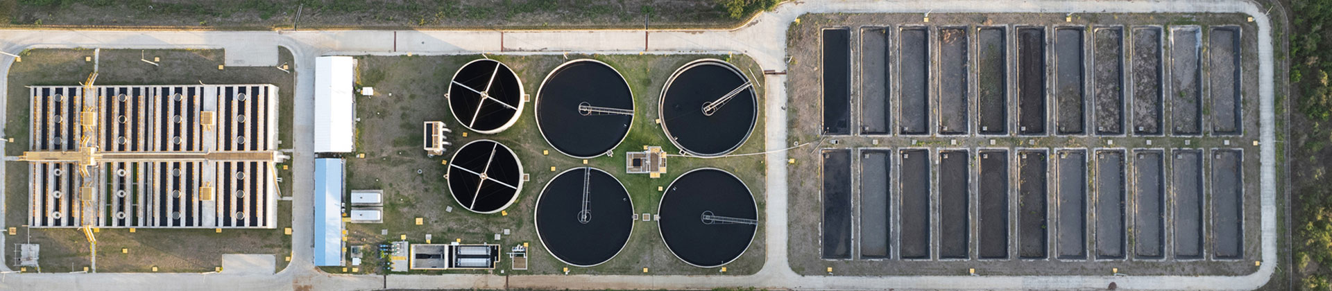 Aerial of Wastewater Treatment Plant