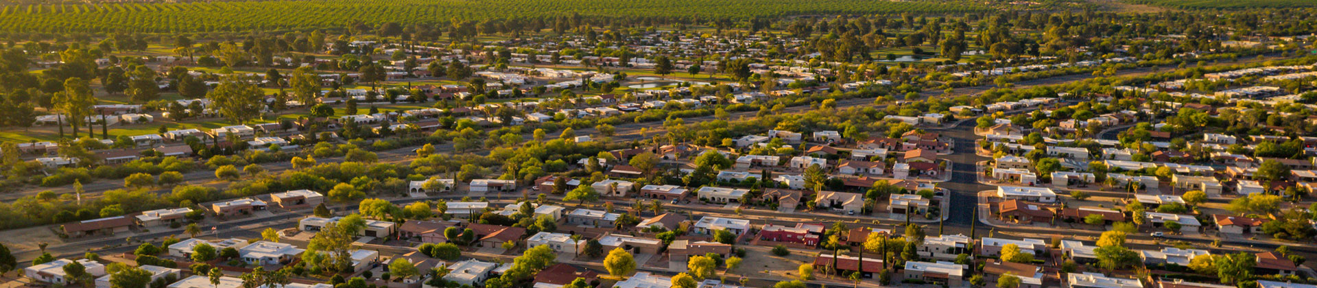 An Aerial View of a Suburban Development in Arizona