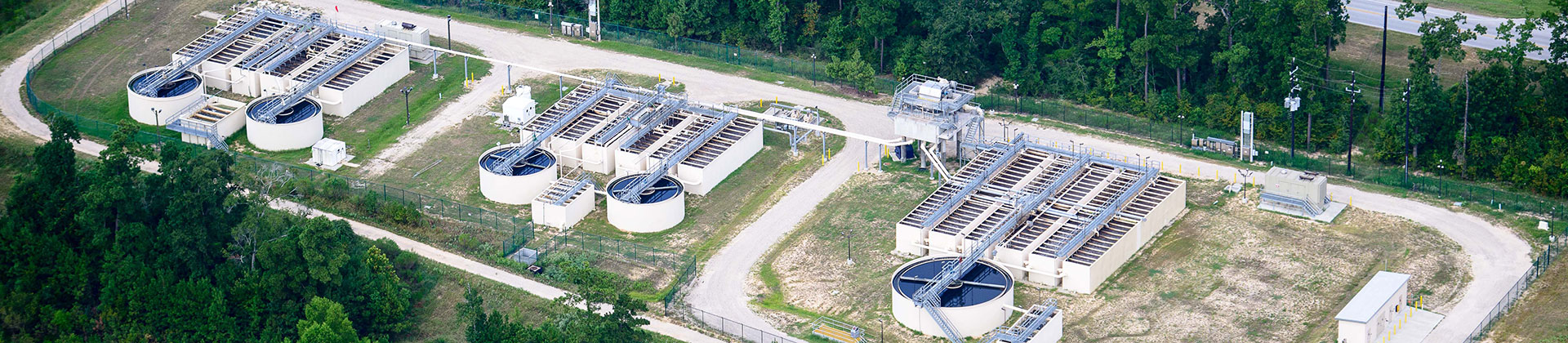 Aerial View of Harris County Wastewater Treatment Unit