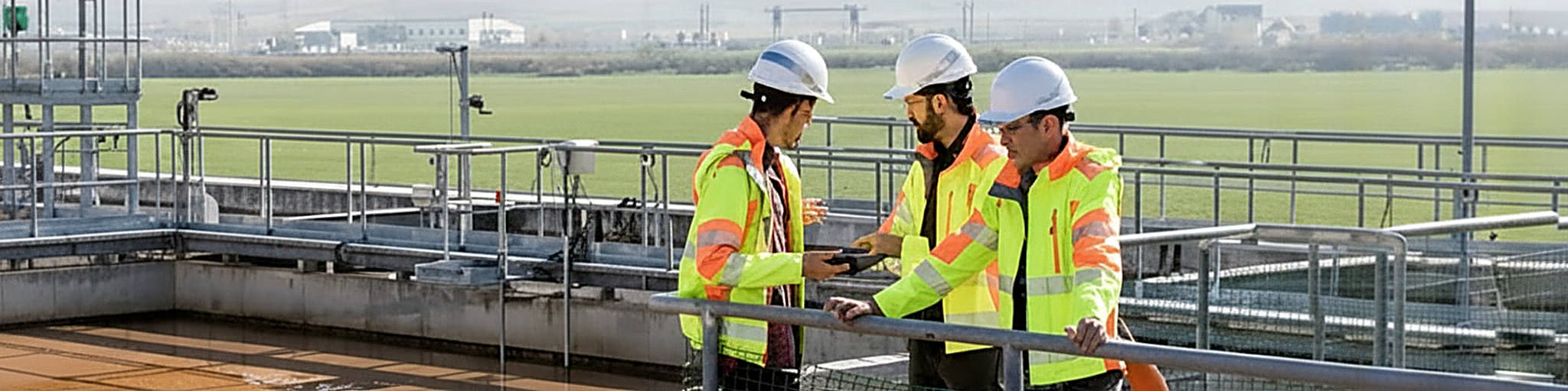 Water Treatment as a Service Replacing Treatment Plant Ownership Wastewater Treatment Workers on Job Site