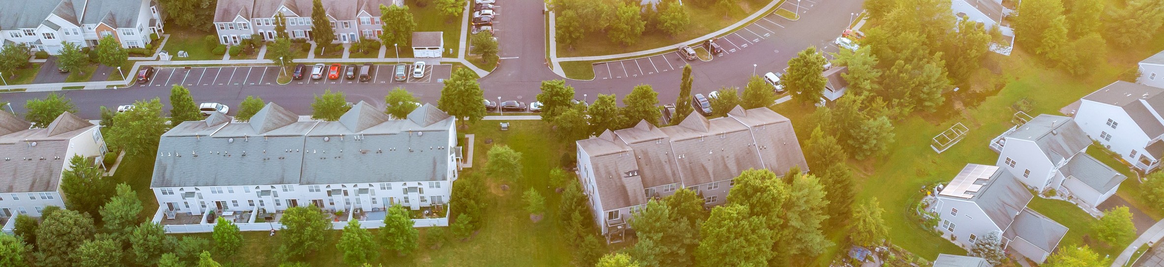 When Water Forecasts Are Wrong Aerial view of suburban residential development and community growth