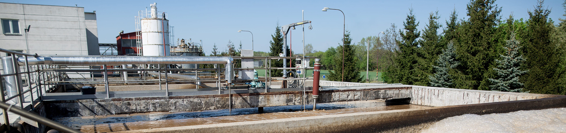 Modern wastewater treatment plant in operation